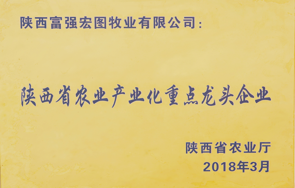 陜西省農業(yè)產業(yè)化重點龍頭企業(yè)